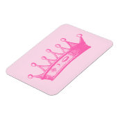 Magenta Princess Crown on Pink Background Magneet (Linkerzijde)