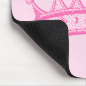 Magenta Princess Crown on Pink Background Muismat (Hoek)