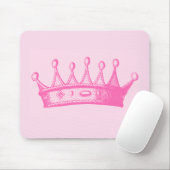 Magenta Princess Crown on Pink Background Muismat (Met muis)