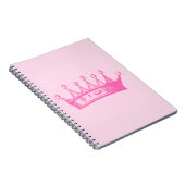 Magenta Princess Crown on Pink Background Notitieboek (Rechterzijde)
