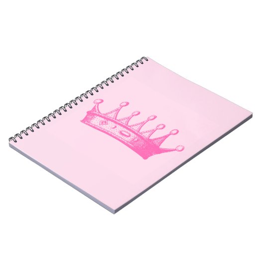 Magenta Princess Crown on Pink Background Notitieboek (Linkerzijde)