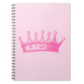 Magenta Princess Crown on Pink Background Notitieboek (Voorkant)