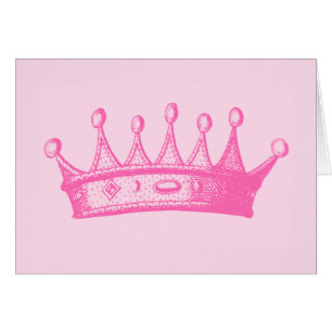 Magenta Princess Crown op roze achtergrond