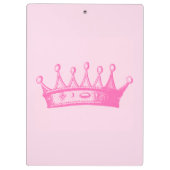 Magenta Princess Crown op roze achtergrond Klembord (Achterkant)