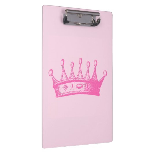 Magenta Princess Crown op roze achtergrond Klembord (Rechts)