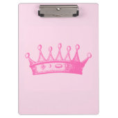 Magenta Princess Crown op roze achtergrond Klembord (Voorkant)