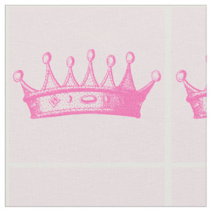 Magenta Princess Crown op roze achtergrond Stof