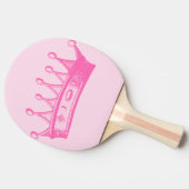 Magenta Princess Crown op roze achtergrond Tafeltennisbatje (Zijkant)