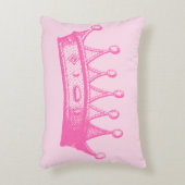 Magenta Prinsessenkroon op Roze Achtergrond Decoratief Kussen (Voorkant(Verticaal))