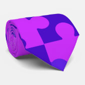 Magenta puzzel stropdas (Opgerold)