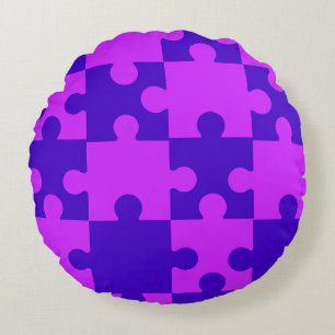 Magenta puzzels met kussen