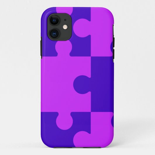 Magenta puzzle-telefoondraagtas Case-Mate iPhone case (Achterkant)