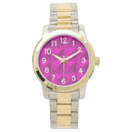 Magenta Pyramids Horloge