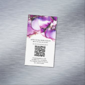 *~* Magenta QR CODE Yummy Gold Gilded AP29 Magnetisch Visitekaartje (Voorbeeld)