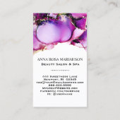 *~* Magenta QR CODE Yummy Gold Gilded AP29 Visitekaartje (Achterkant)