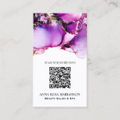 *~* Magenta QR CODE Yummy Gold Gilded AP29 Visitekaartje (Voorkant)