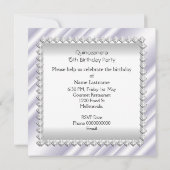 Magenta Quinceanera 15th Tiara Birthday Party Kaart (Achterkant)