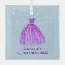 Magenta Quinceanera Dress op Starry Blue met naam