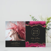 magenta red agate bivoudig brochure (Staand voorkant)