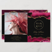 magenta red agate bivoudig brochure (Voorkant / Achterkant)