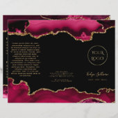 magenta red agate brochure (Voorkant / Achterkant)