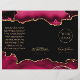 magenta red agate brochure