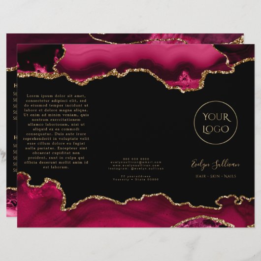 magenta red agate brochure (Voorkant / Achterkant)