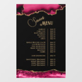 Magenta Red Agate Dienstenmenu Raamsticker (Vel)