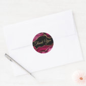 Magenta Red Agate Hartelijk dank voor de klassieke Ronde Sticker (Envelop)