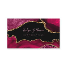 Magenta Red agate op zwart