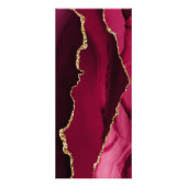 magenta red agate op zwarte lijst van rackkaarten reclamekaart (Achterkant)