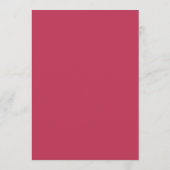 Magenta Red Simple Weduwmenu Menu (Achterkant)