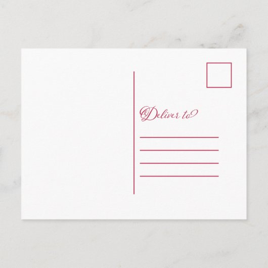 Magenta Red White Elegant Modern Weddenschap Bedan Briefkaart (Achterkant)