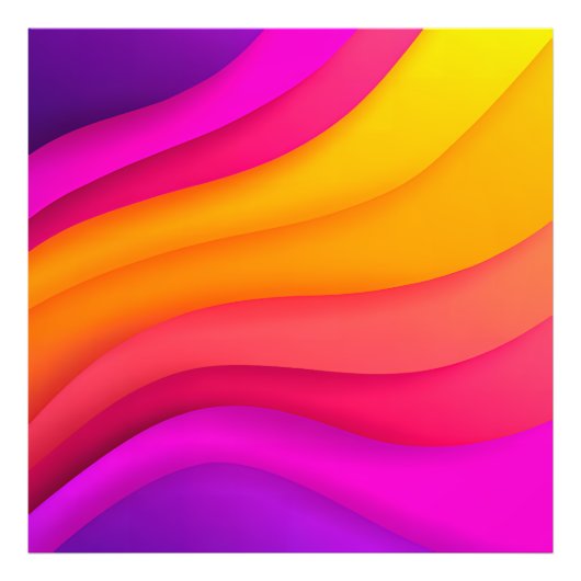 Magenta Regenbooggolven Foto Afdruk (Voorkant)