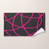 Magenta Ribbons op Zwart Bad Handdoek (Handdoek)