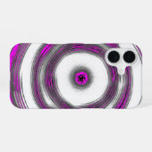 Magenta Ripple Case iPhone 16 Hoesje (Achterkant horizontaal)