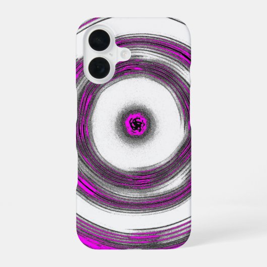 Magenta Ripple Case iPhone 16 Hoesje (Achterkant)
