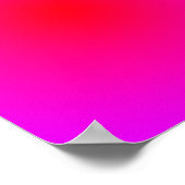 Magenta Rode Radiale Gradiënt Poster (Hoek)