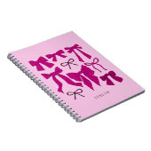Magenta Romantische Bogen Notitieboek (Rechterzijde)