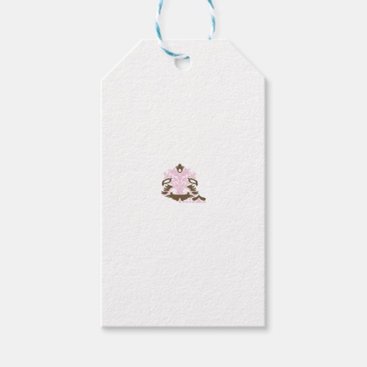 Magenta-rood, geelachtig Oranje decoratief Cadeaulabel (Voorkant)