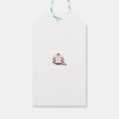 Magenta-rood, geelachtig Oranje decoratief Cadeaulabel (Achterkant)