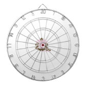 Magenta-rood, geelachtig Oranje decoratief Dartbord (Voorkant)