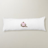 Magenta-rood, geelachtig Oranje decoratief Lichaamskussen (Achterkant)