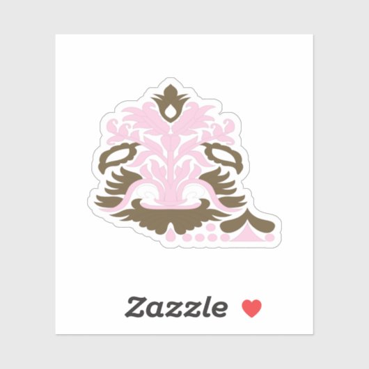 Magenta-rood, geelachtig Oranje decoratief Sticker (Vel)