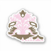 Magenta-rood, geelachtig Oranje decoratief Sticker (Voorkant)