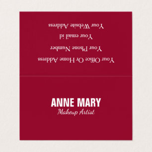 Magenta Rood Make-up Kunstenaar Beauty Hair Salon  Visitekaartje