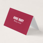 Magenta Rood Make-up Kunstenaar Beauty Hair Salon  Visitekaartje (Voorkant)