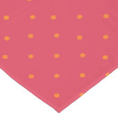 Magenta rood roze met goudvis Oranje vlekken Korte Tafelloper (Hoek)