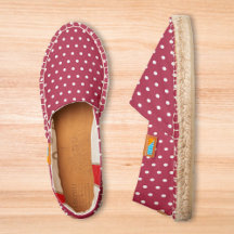 Magenta rood wit polka stippen chique Mode slip op