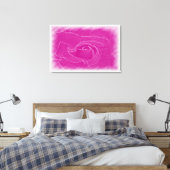 Magenta roos canvas afdruk (Insitu (Slaapkamer))